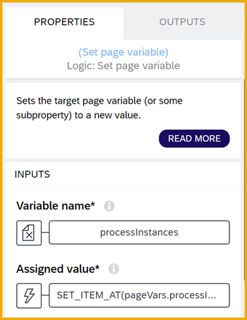 Set page variable - properties