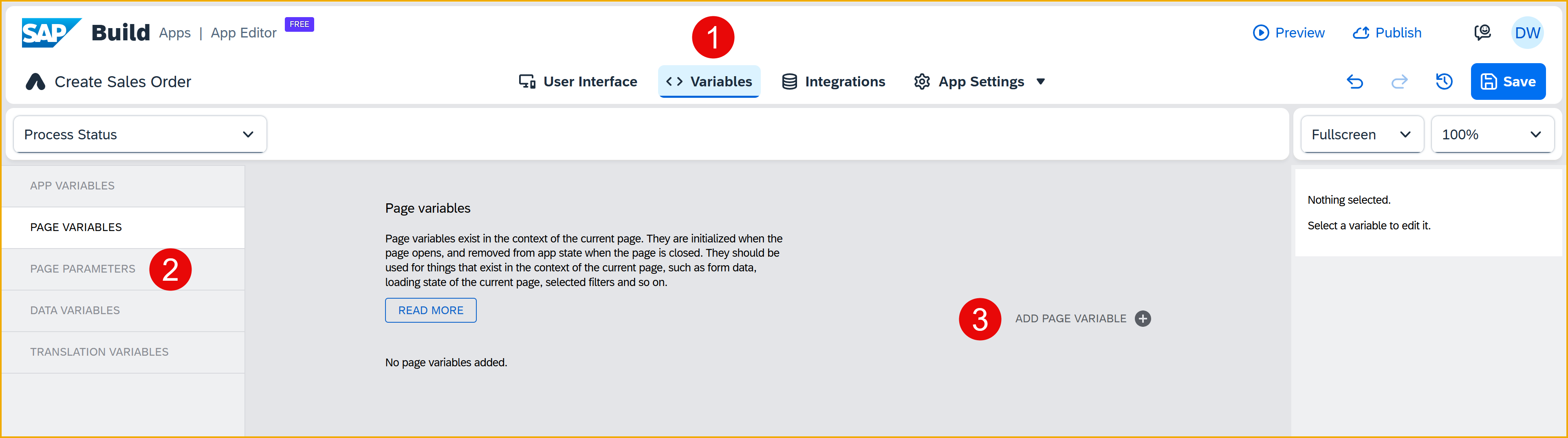 Page variable