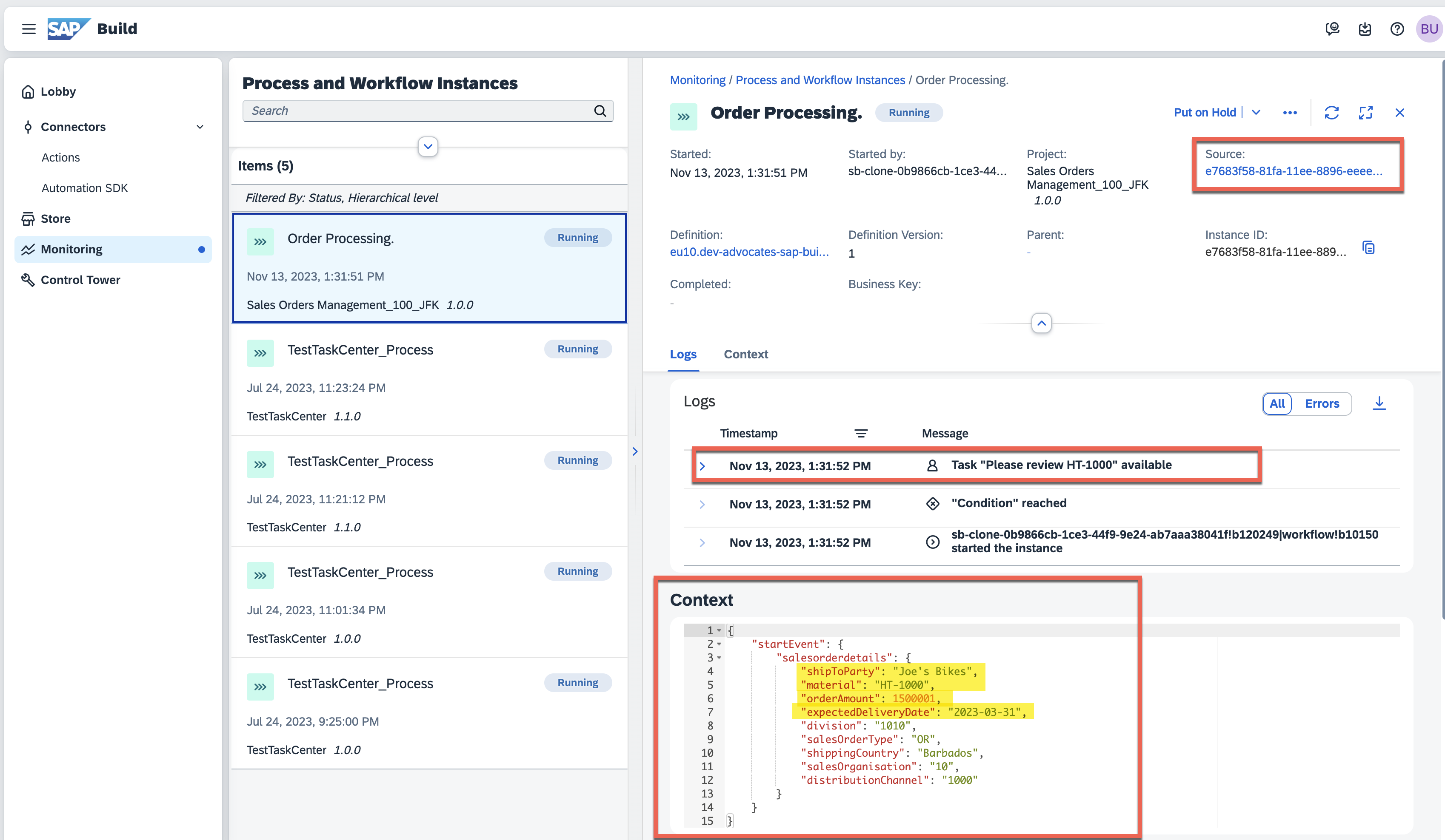 Preview in process automation