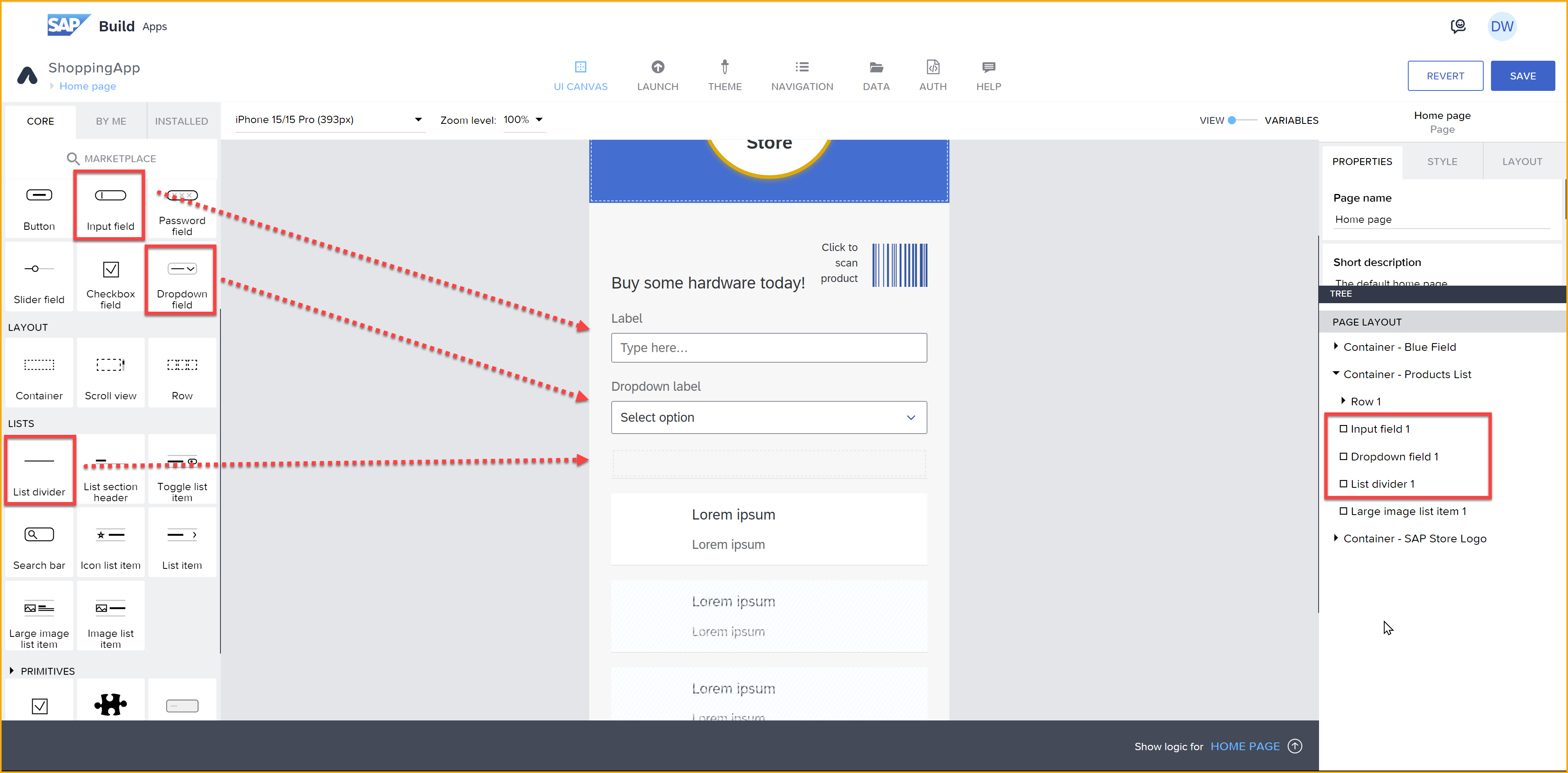 Add components