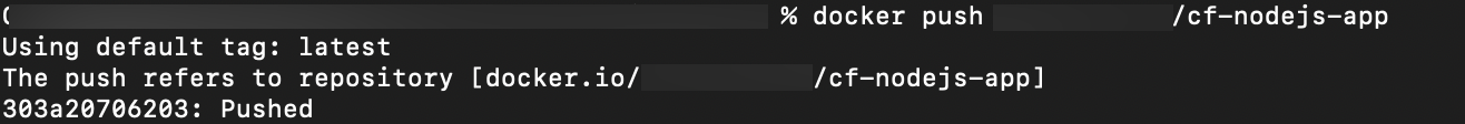 Pushing the Docker image