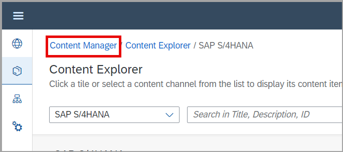 Go to Content Manager