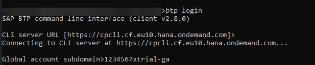 CLI server URL