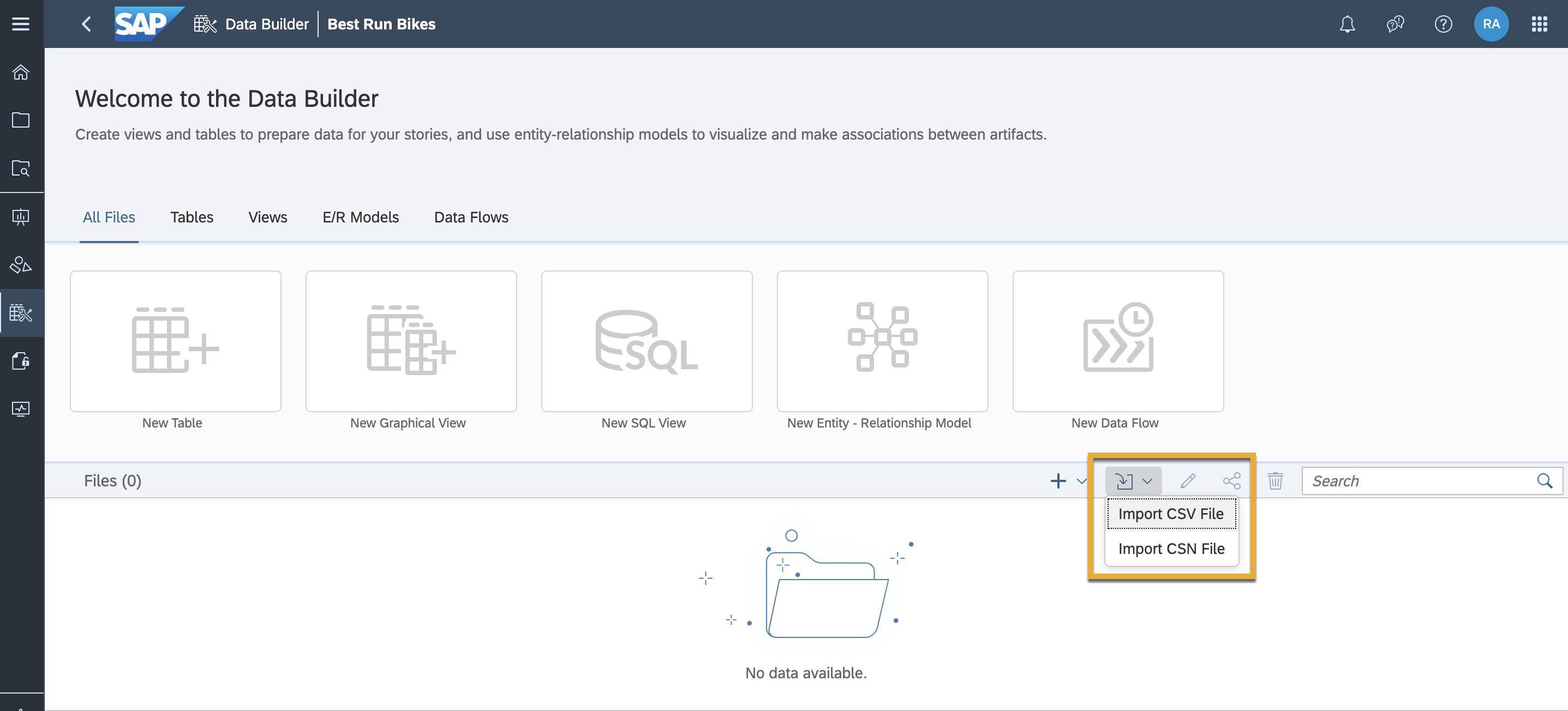 Data Builder Import Icon