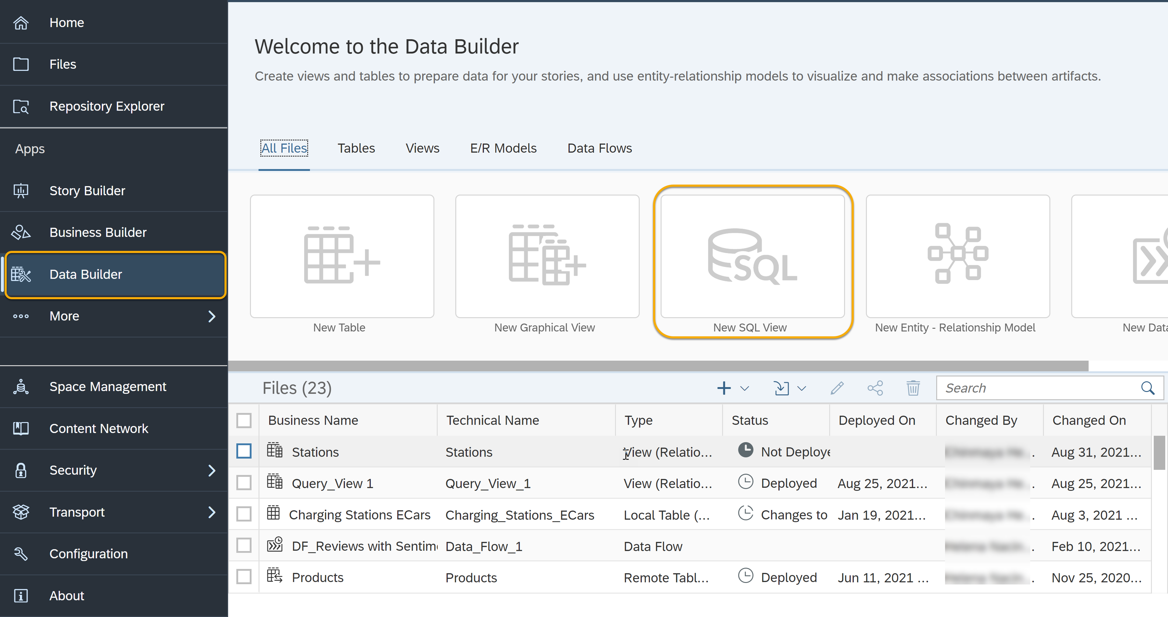 SQL View