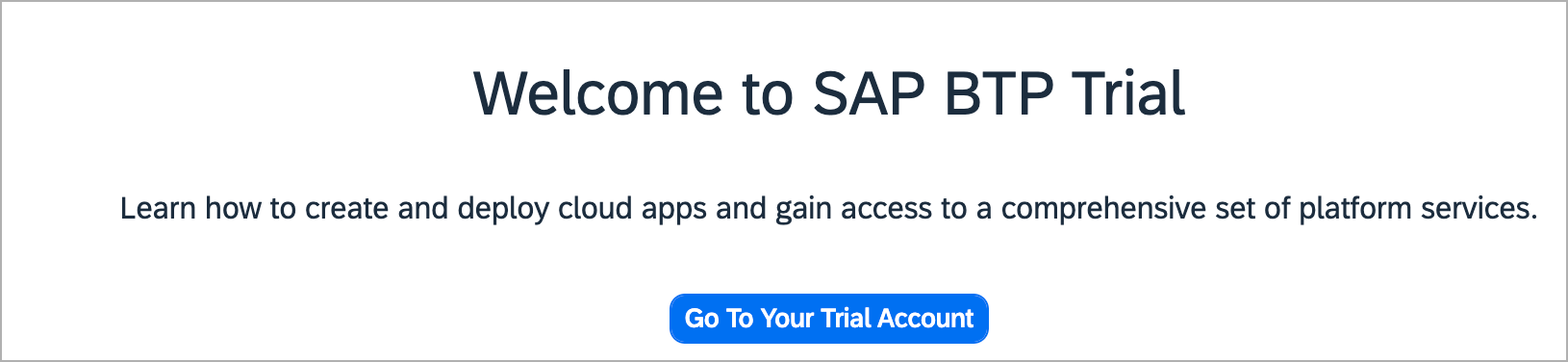 Trial global account