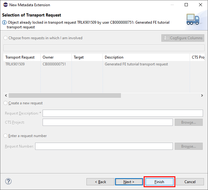 Create new metadata extension file