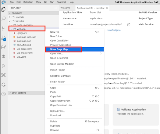 Right-click on webapp folder