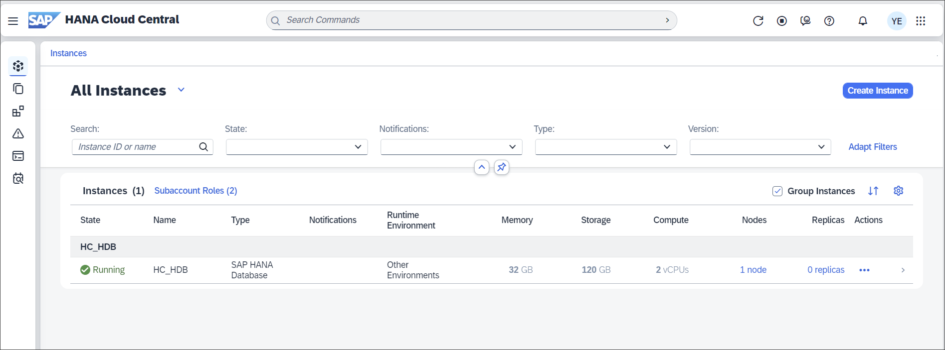 instance number in sap hana