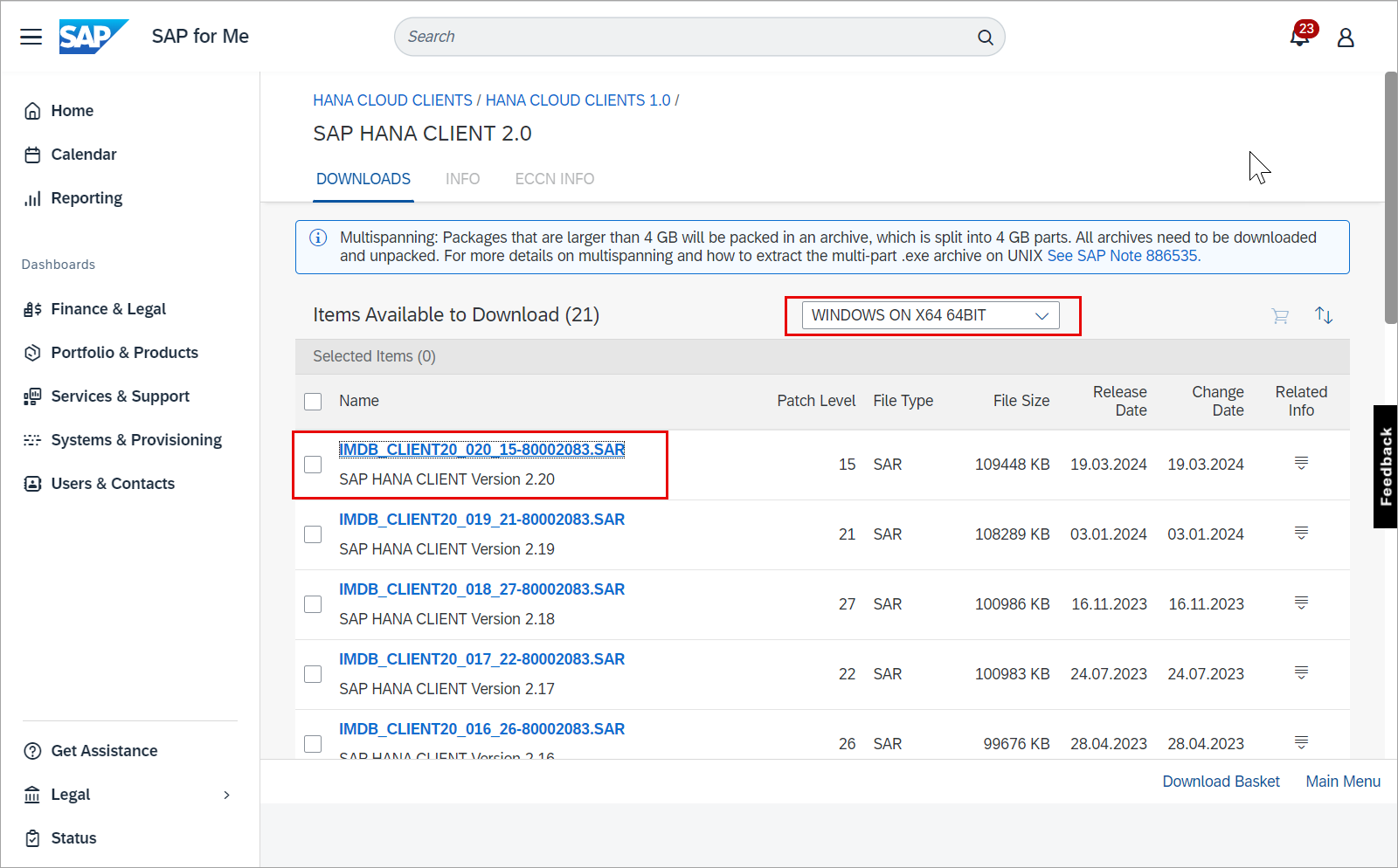 SAP Software Downloads