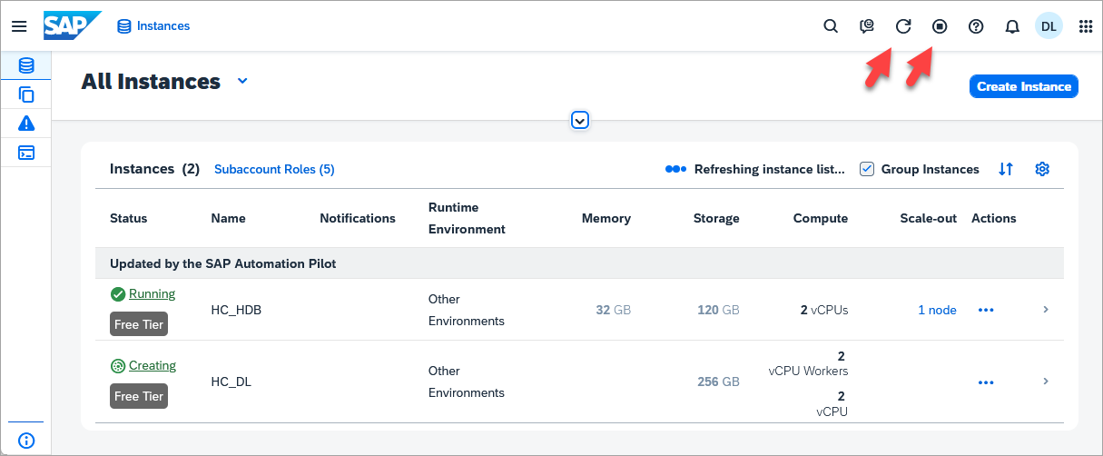 data lake running