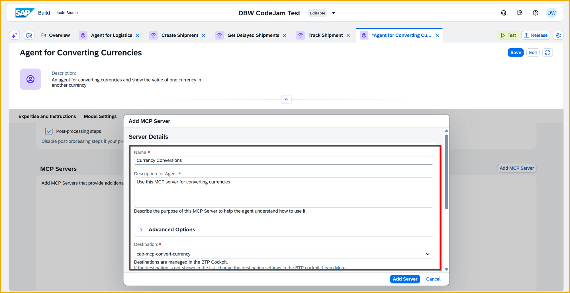 Configure MCP server