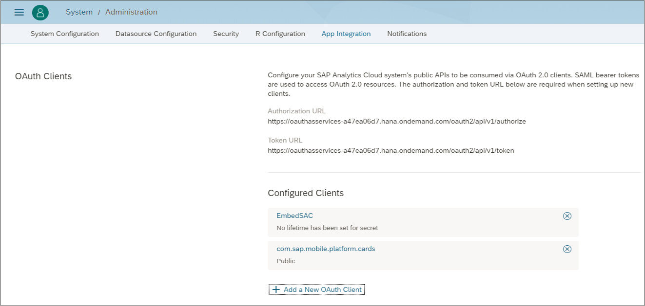 Add a New OAuth Client