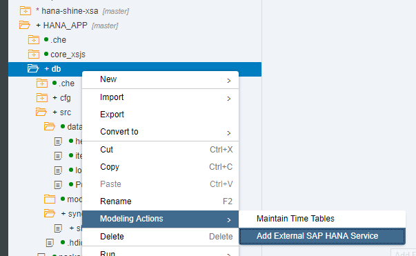 Add external SAP HANA Service